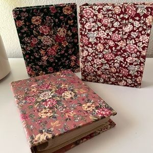 Bundle of 3 Vintage Floral Photo Albums